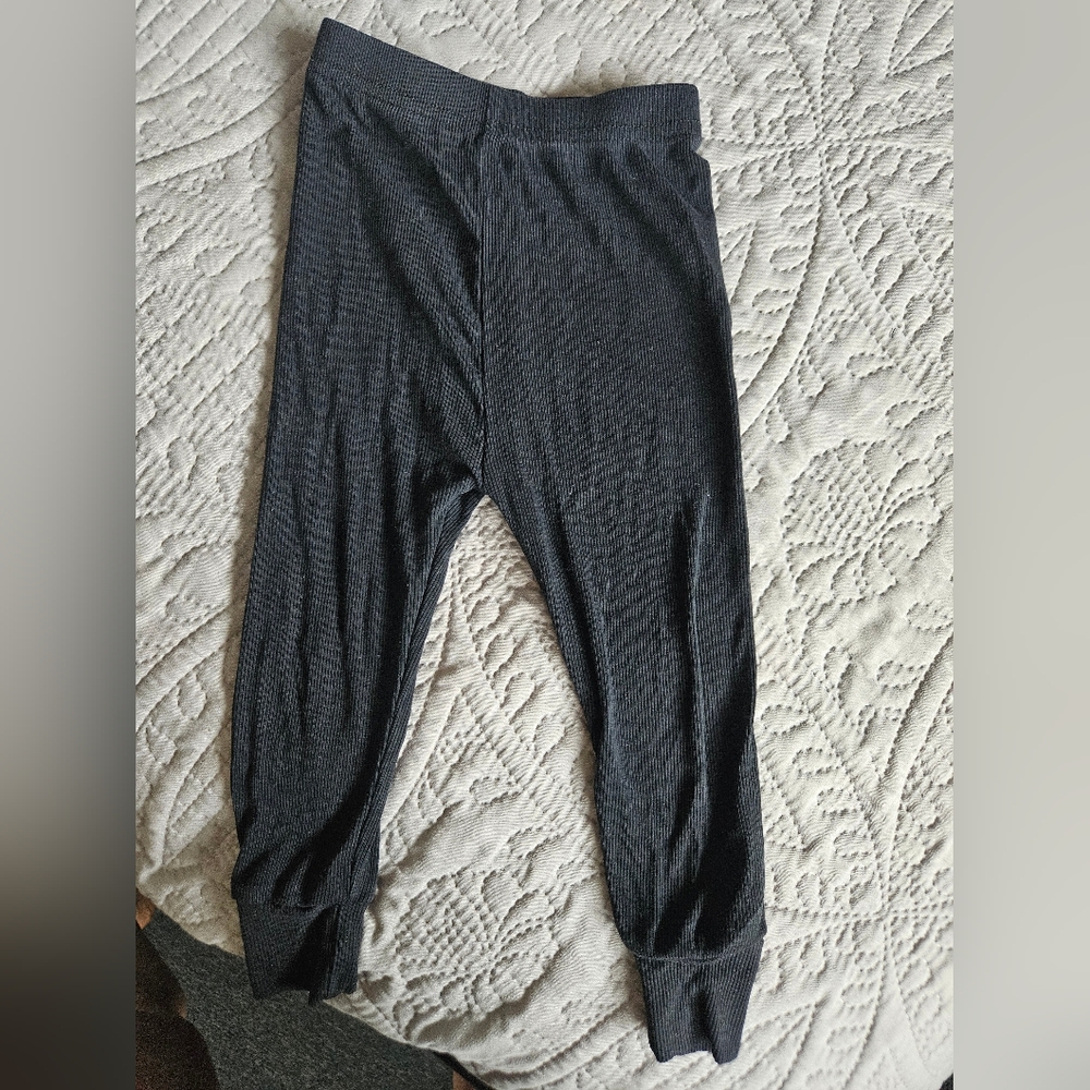 Little Bipsy Black Ribbed Pants